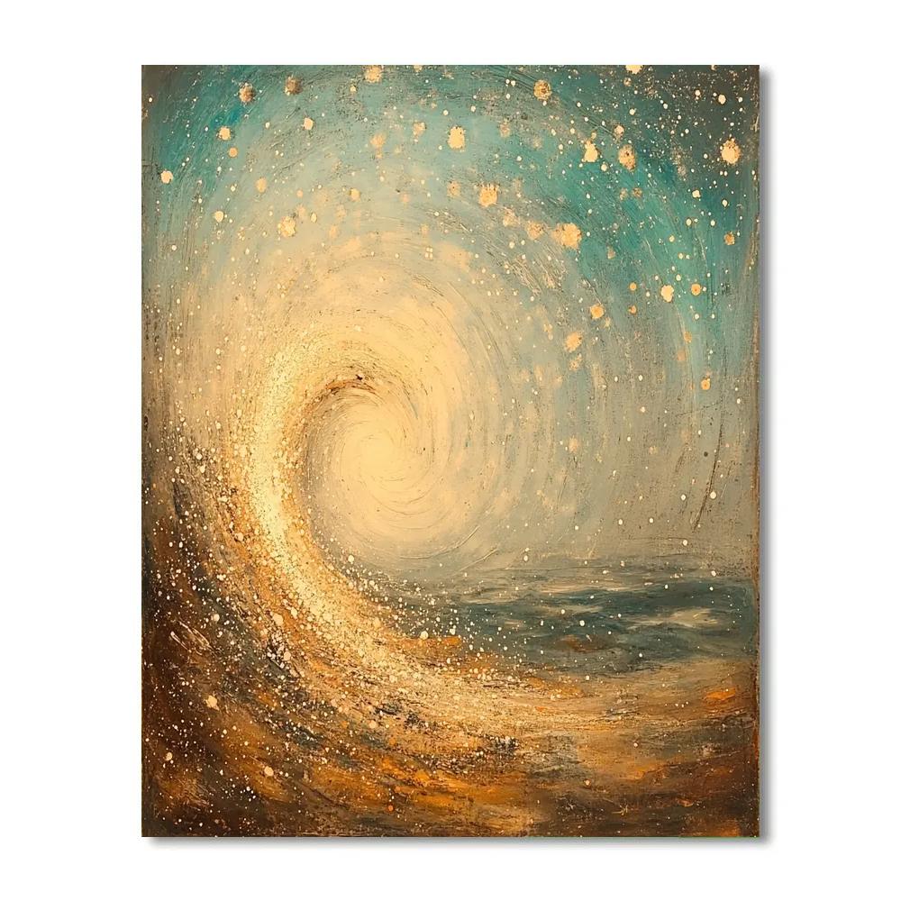 Edgar Degas Inspired Cosmic Dust Choreography paint by color