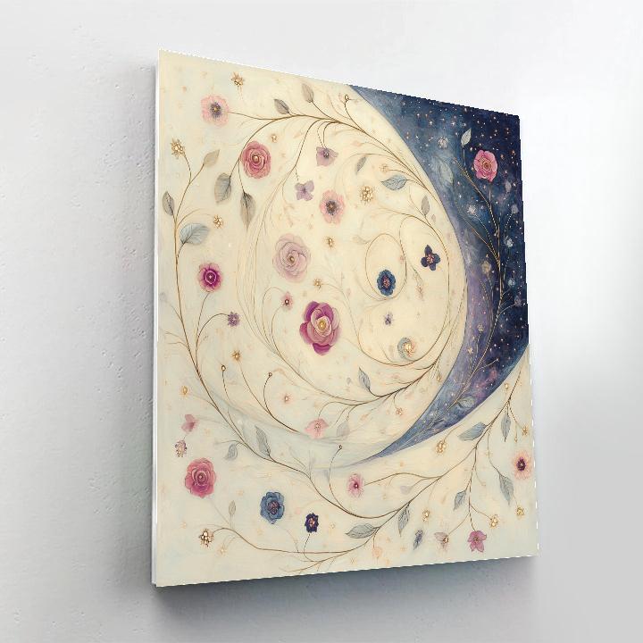 Alphonse Mucha Inspired Celestial Nectar Spiral Garden paint by color