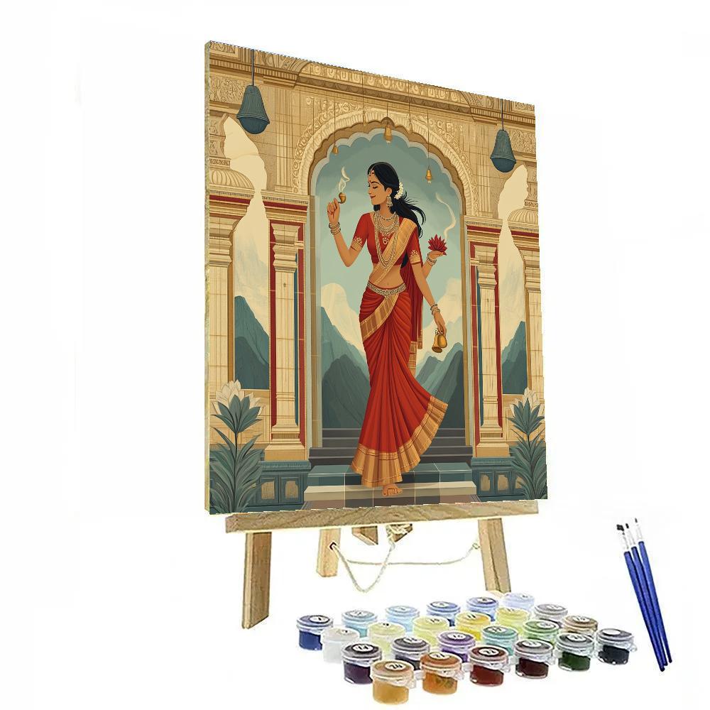 Temple Bell Chorus, Parvati At The Threshold Painting by numbers kit