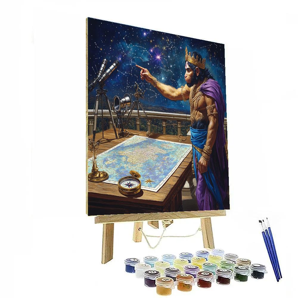 Hanuman Star Map Navigator Numbered painting kits