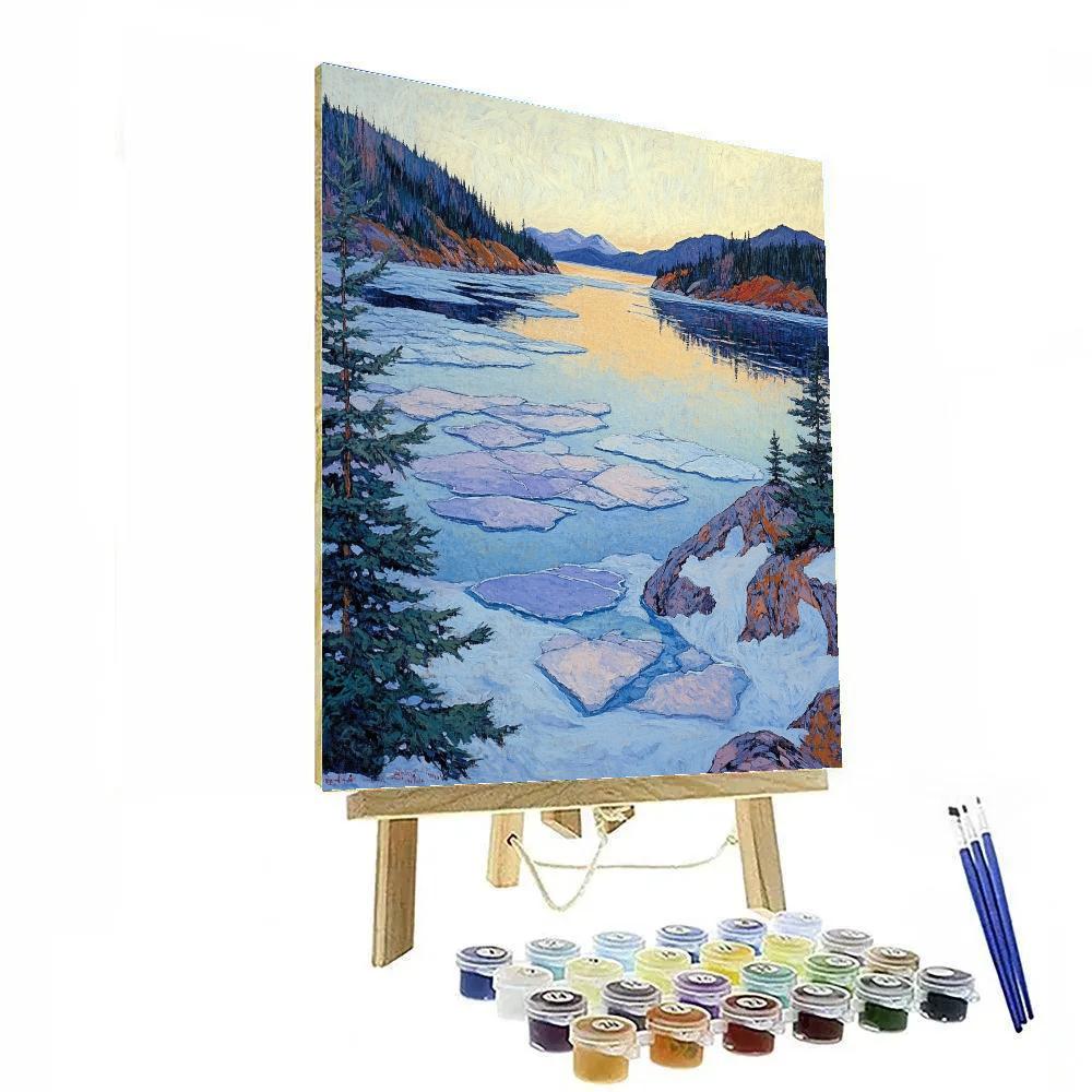 A.Y. Jackson Inspired Thaw Breakup On A Northern Lake DIY paint by numbers
