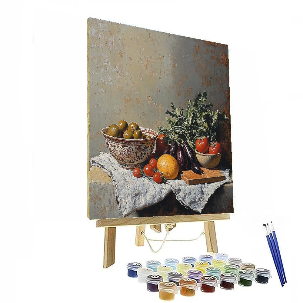 Diego Velázquez Inspired Market Still Life In Misty Gray Tonality Number painting