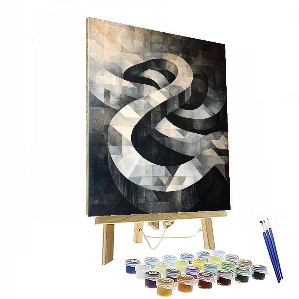 M.C. Escher Inspired Topological River Of Shadows Paint by numbers kits