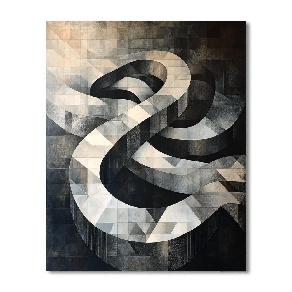M.C. Escher Inspired Topological River Of Shadows Paint by numbers kits