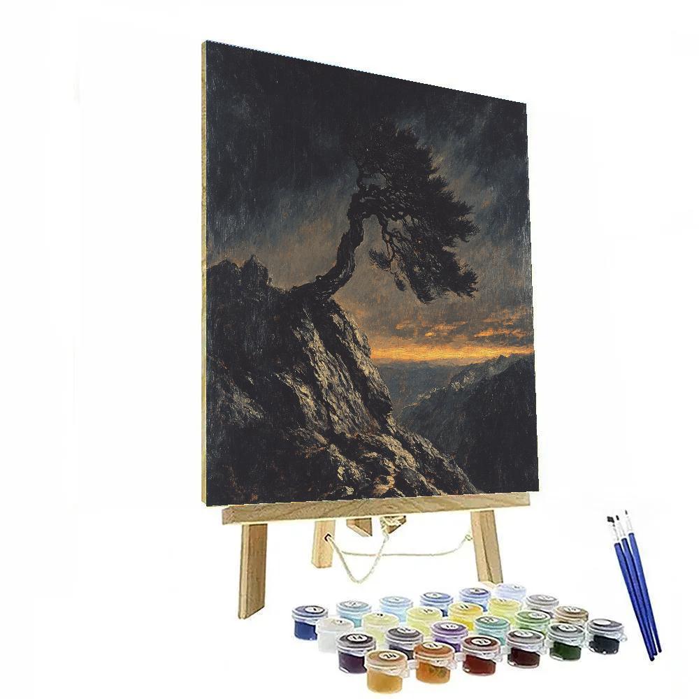 Francisco Goya Inspired Wind Bent Cypress On A Scree Ridge Number painting