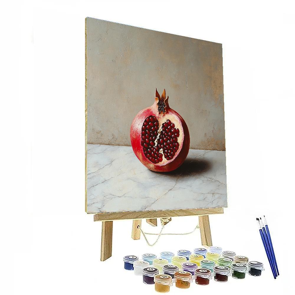 Michelangelo Inspired Pomegranate Constellation paint by numbers