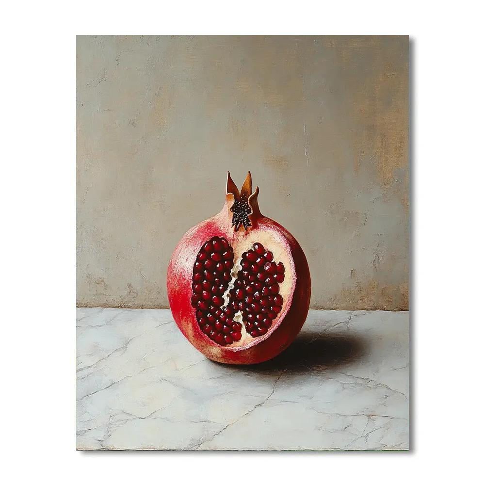 Michelangelo Inspired Pomegranate Constellation paint by numbers