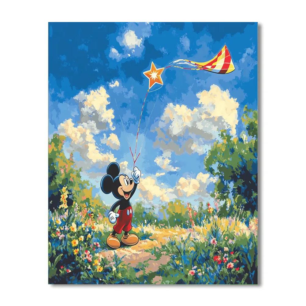 Mickey Mouse Galaxy Kite Parade Disney Inspired Paint by numbers art