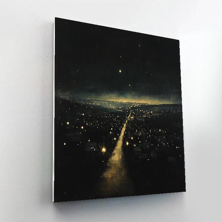 Caravaggio Inspired Bioluminescent Citylights Haze Paint by numbers kits