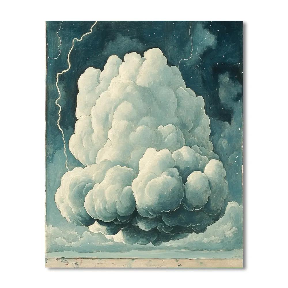 Michelangelo Inspired Auroral Storm Cloud Paint by numbers art