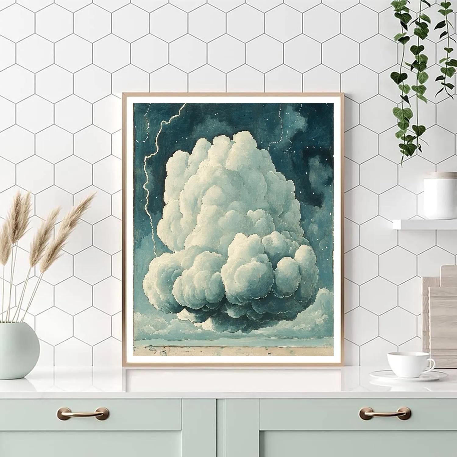 Michelangelo Inspired Auroral Storm Cloud Paint by numbers art