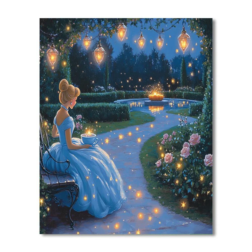 Cinderella Starlight Garden Tea Disney Inspired Numbered painting kits