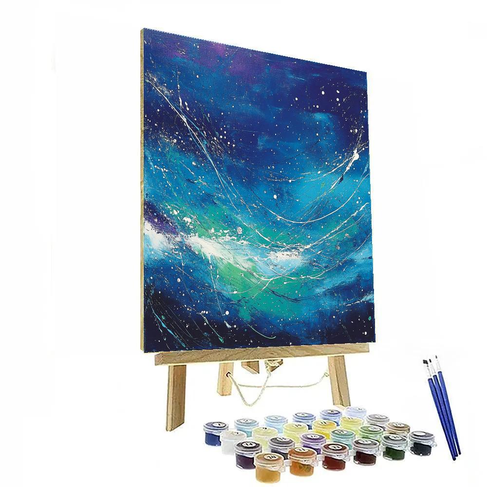 Jackson Pollock Inspired Aurora Ion Drift Painting by numbers kit