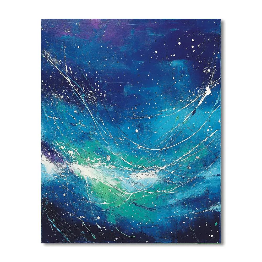 Jackson Pollock Inspired Aurora Ion Drift Painting by numbers kit