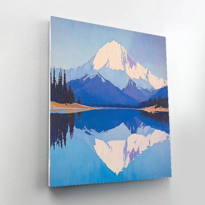 Lawren Harris Inspired Cathedral Peak Above A Glassy Northern Lake Numbered painting kits