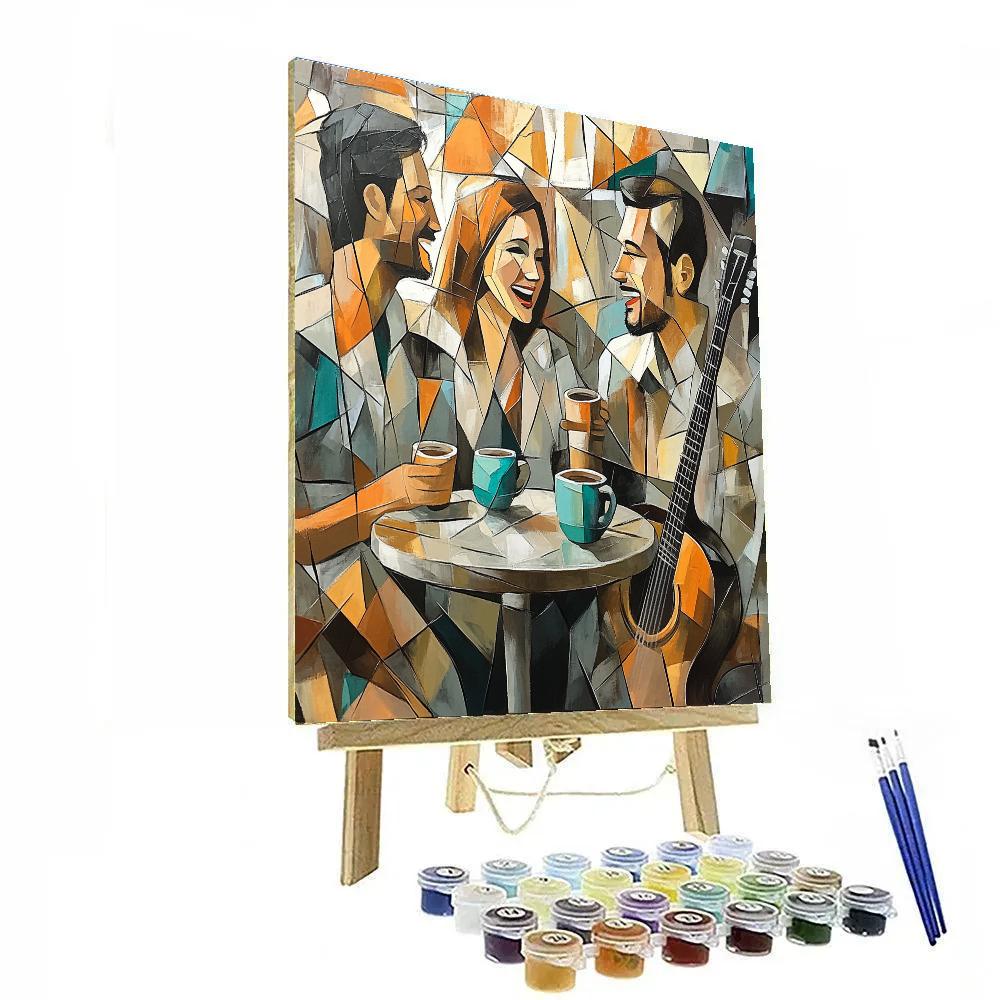 Pablo Picasso Inspired Abstract Cafe Friends painting number kit