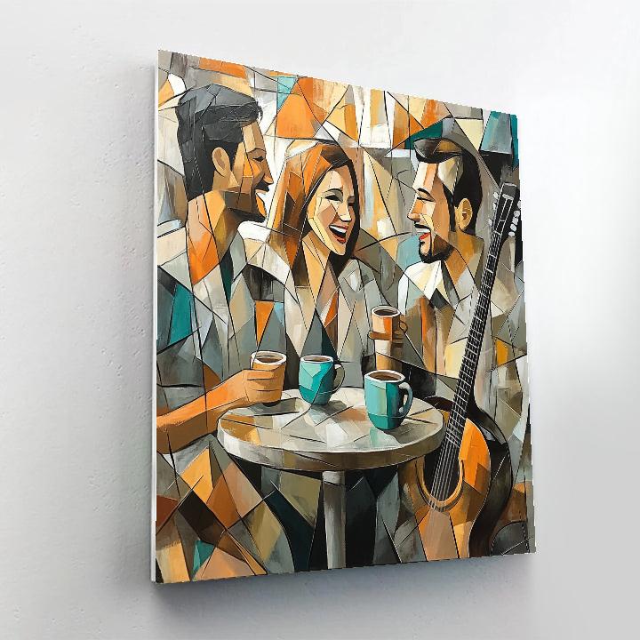 Pablo Picasso Inspired Abstract Cafe Friends painting number kit