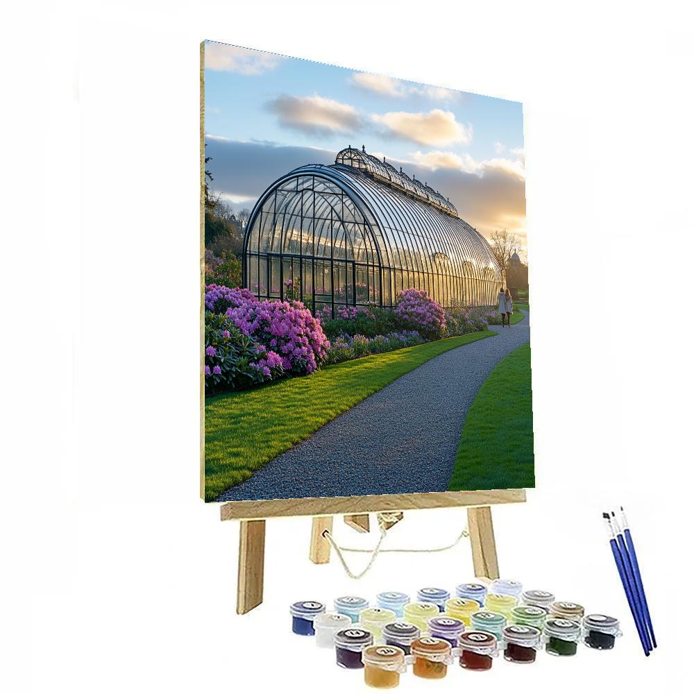 Royal Botanic Garden Glasshouses In Edinburgh Scotland paint by number