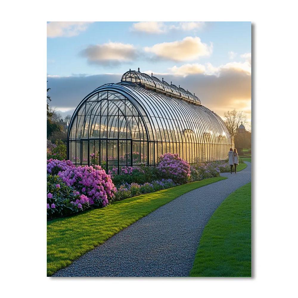Royal Botanic Garden Glasshouses In Edinburgh Scotland paint by number