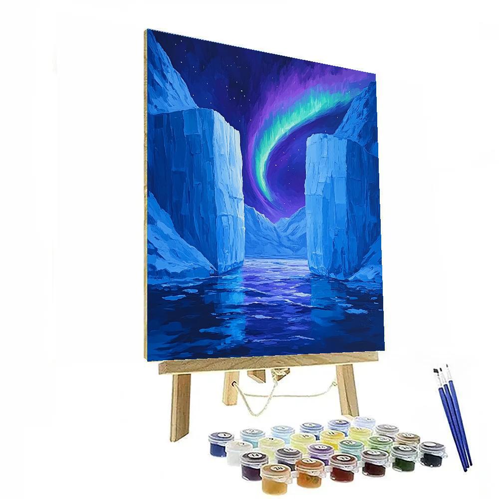 Lawren Harris Inspired Aurora Arc Over Silent Iceberg Channel Paint by numbers art