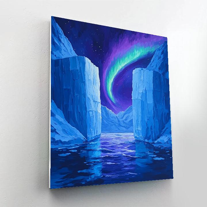 Lawren Harris Inspired Aurora Arc Over Silent Iceberg Channel Paint by numbers art