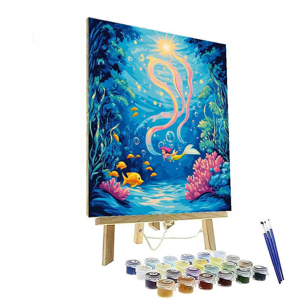 Ariel Coral Comet Lagoon Disney Inspired paint by color