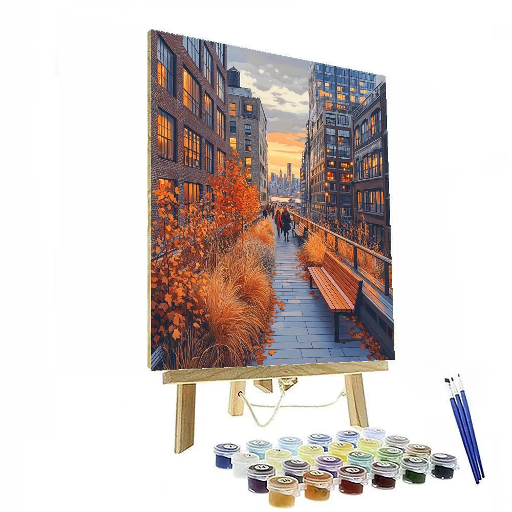 The High Line Autumn Walkway New York City United States DIY paint by numbers