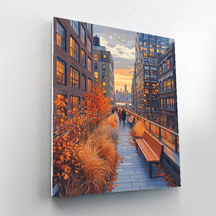 The High Line Autumn Walkway New York City United States DIY paint by numbers