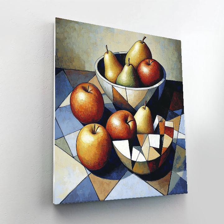 Pablo Picasso Inspired Prism Orchard Still Life paint by number
