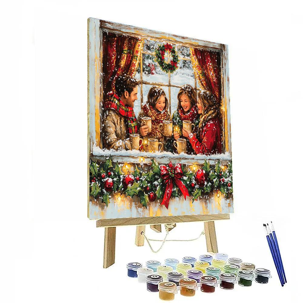 Holly Window Reunion paint by numbers