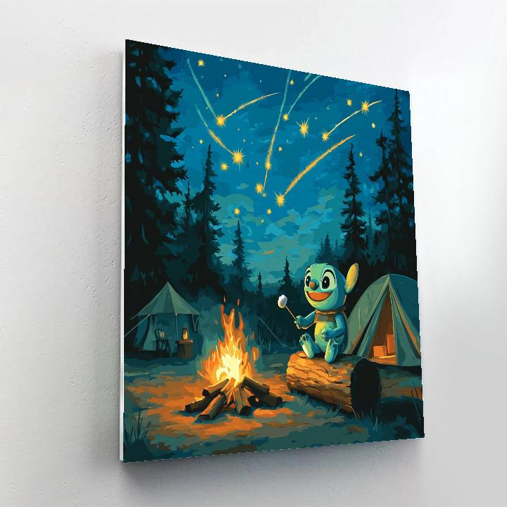 Stitch Meteor Marshmallow Campfire Disney Inspired Numbered painting kits