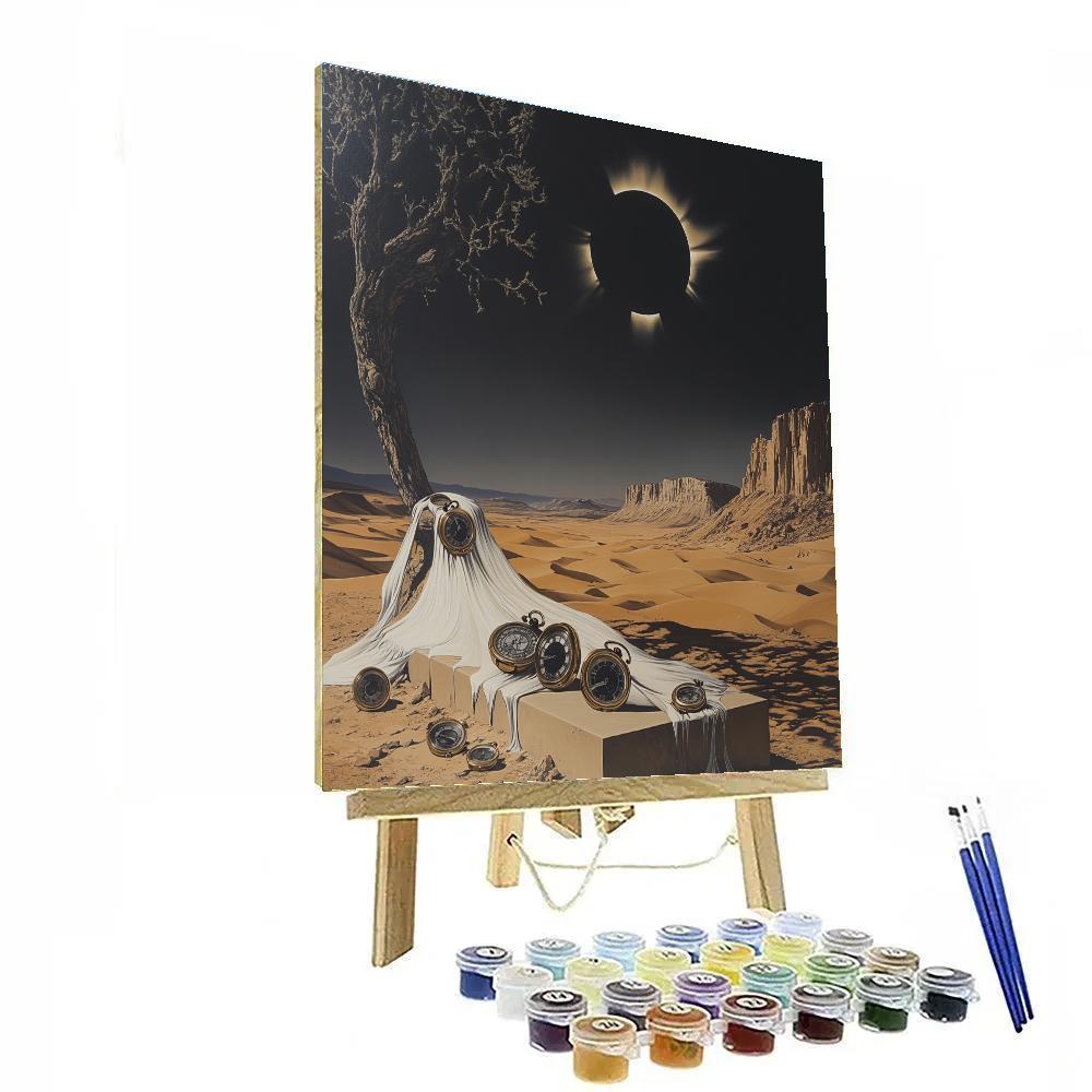 Salvador Dali Inspired Desert Clock Eclipse Paint by numbers art