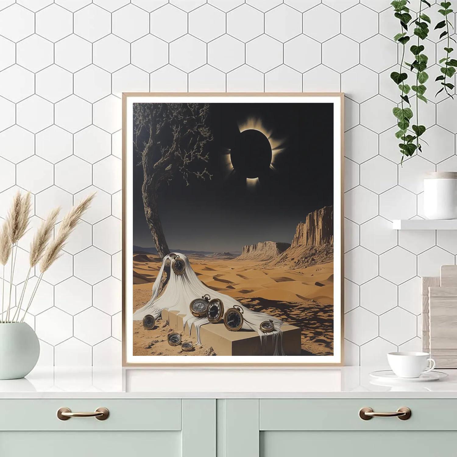 Salvador Dali Inspired Desert Clock Eclipse Paint by numbers art