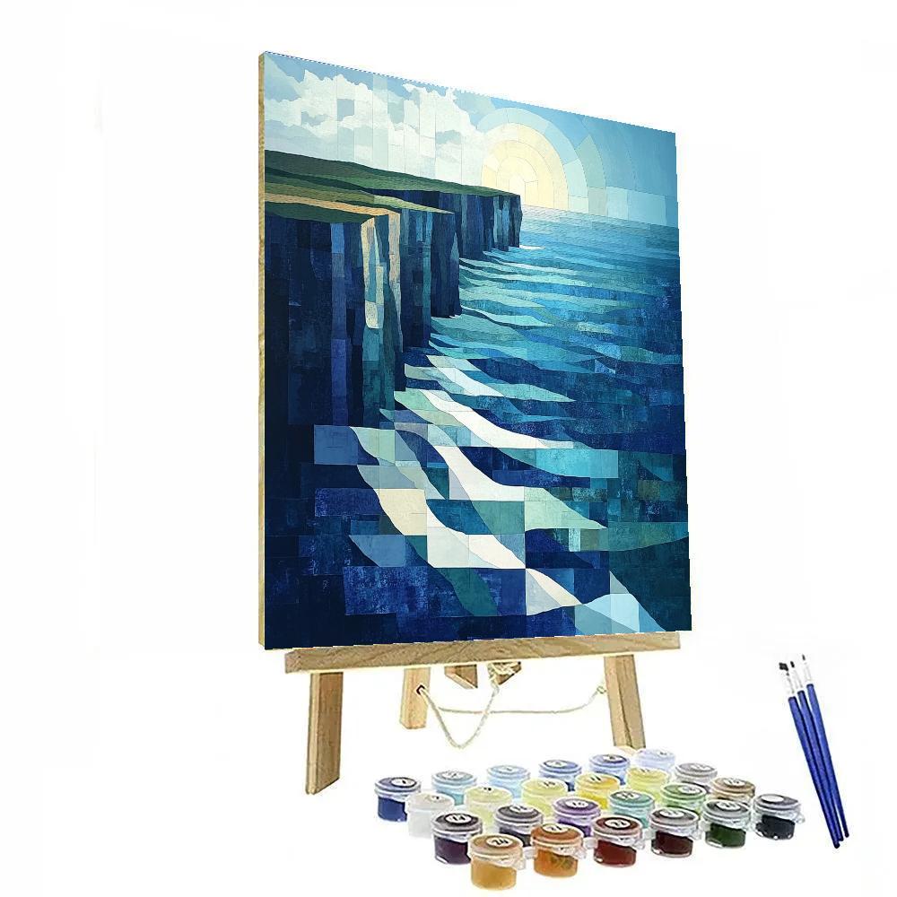 Pablo Picasso Inspired Shattered Coastal Headland painting number kit