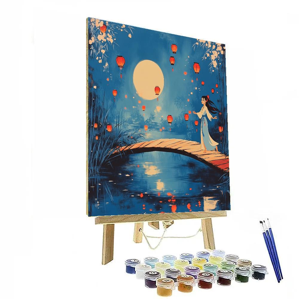 Mulan Moonlit Lantern Training Disney Inspired Painting by numbers kit