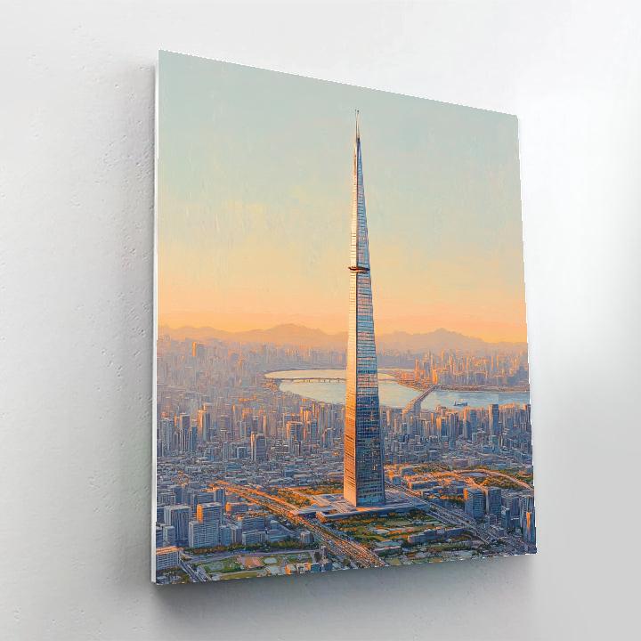 Lotte World Tower Viewpoint In Seoul South Korea Painting by numbers kit