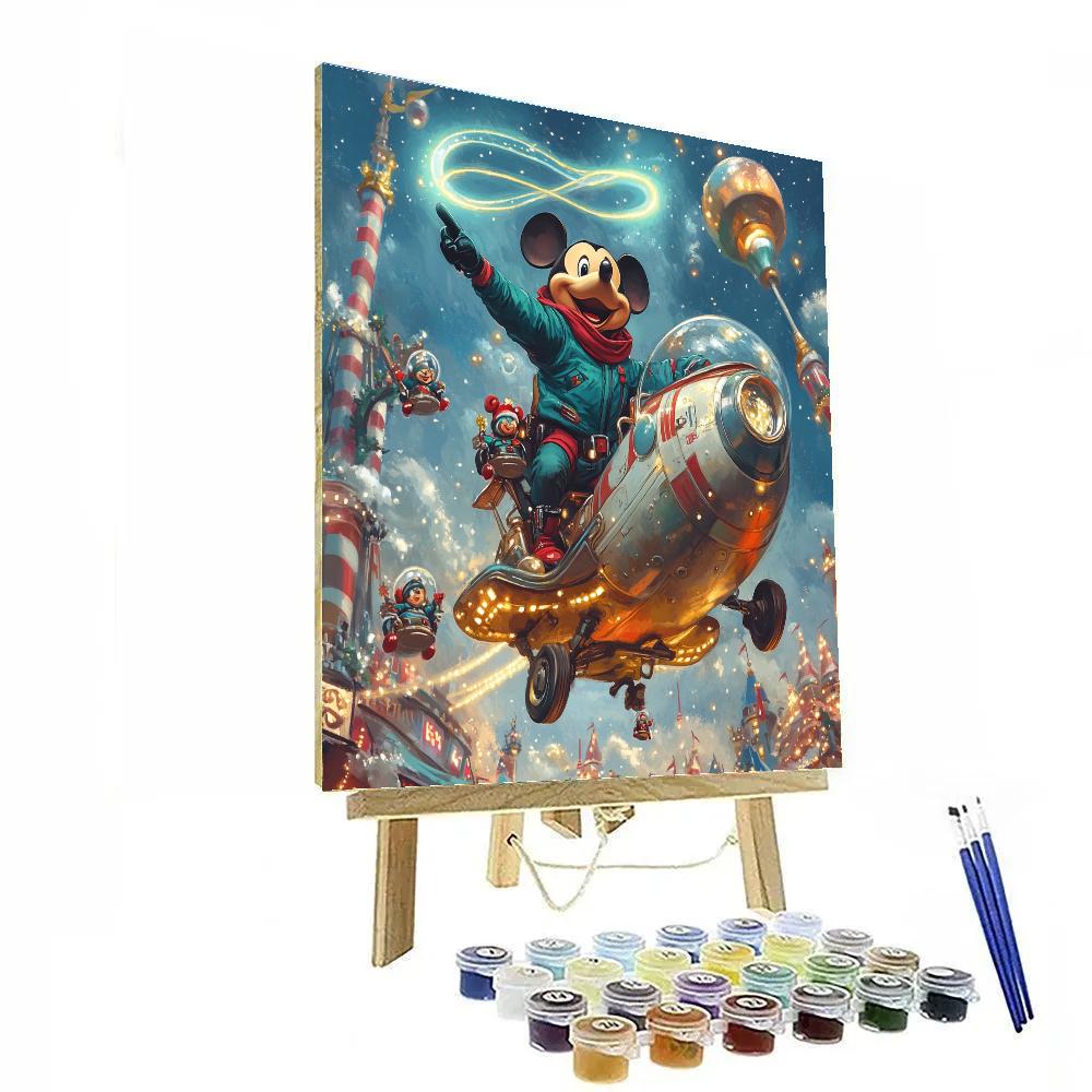 Aurora Carousel Christmas In Tomorrowland paint by color