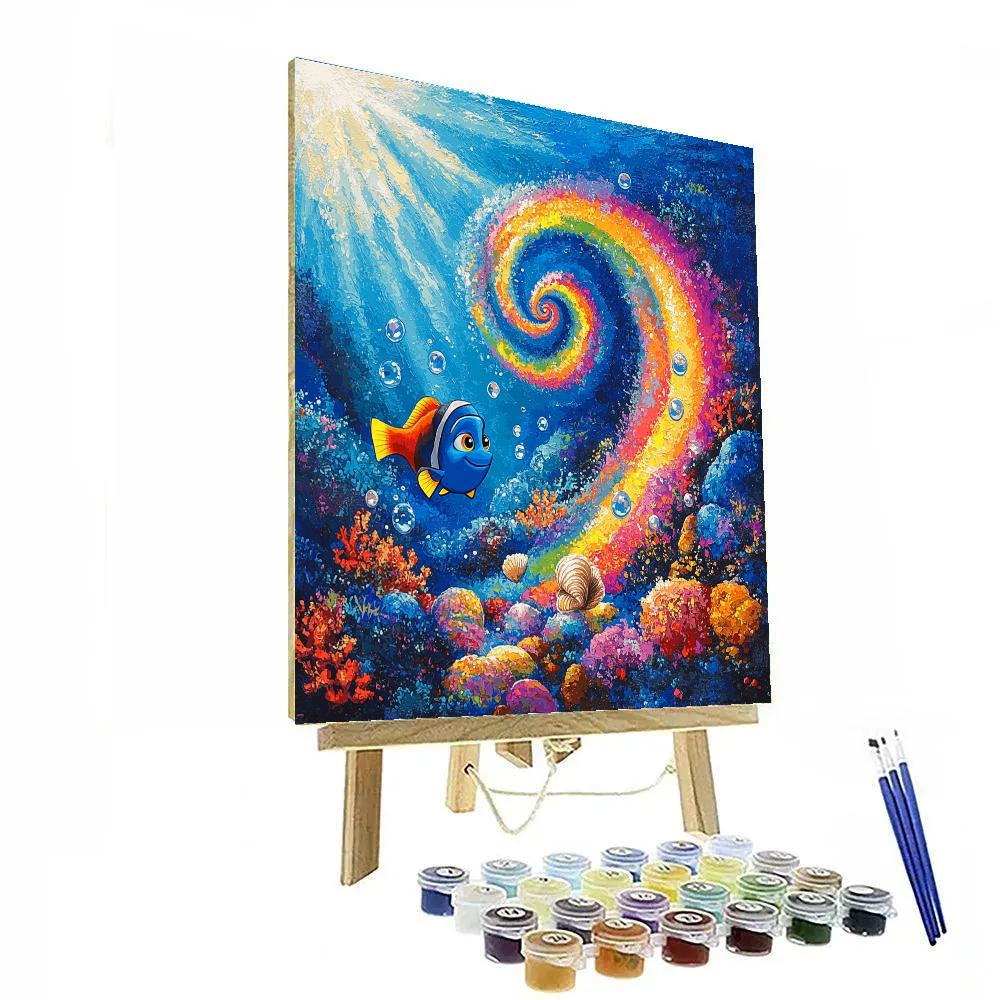 Dory Rainbow Reef Map Quest Disney Inspired Number painting