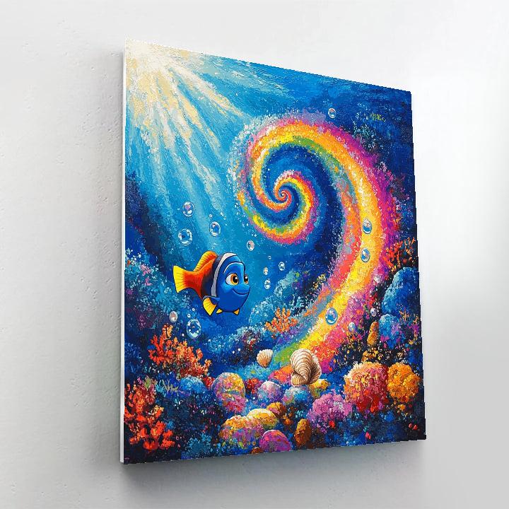 Dory Rainbow Reef Map Quest Disney Inspired Number painting