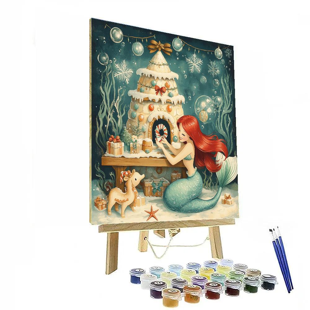 Undersea Gingerbread Workshop At Ariel Lagoon painting number kit