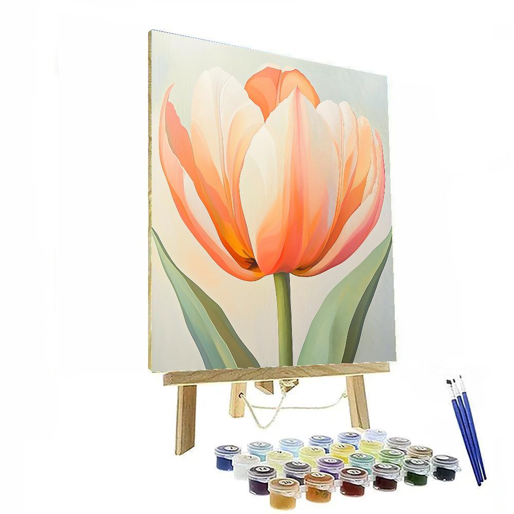 Georgia OKeeffe Inspired Giant Tulip Sunrise Numbered painting kits