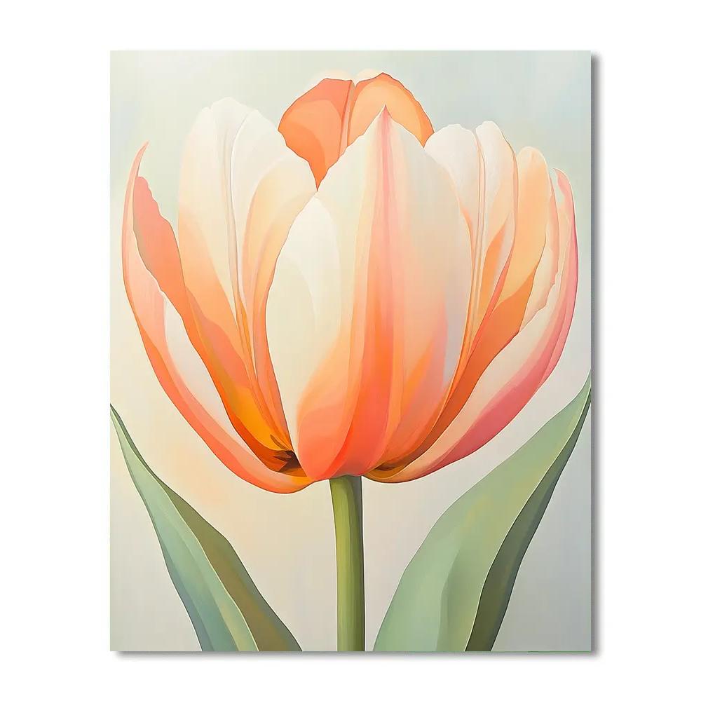 Georgia OKeeffe Inspired Giant Tulip Sunrise Numbered painting kits