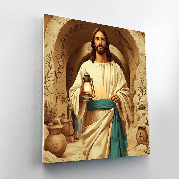 Jesus Lantern Of The Catacombs Number painting