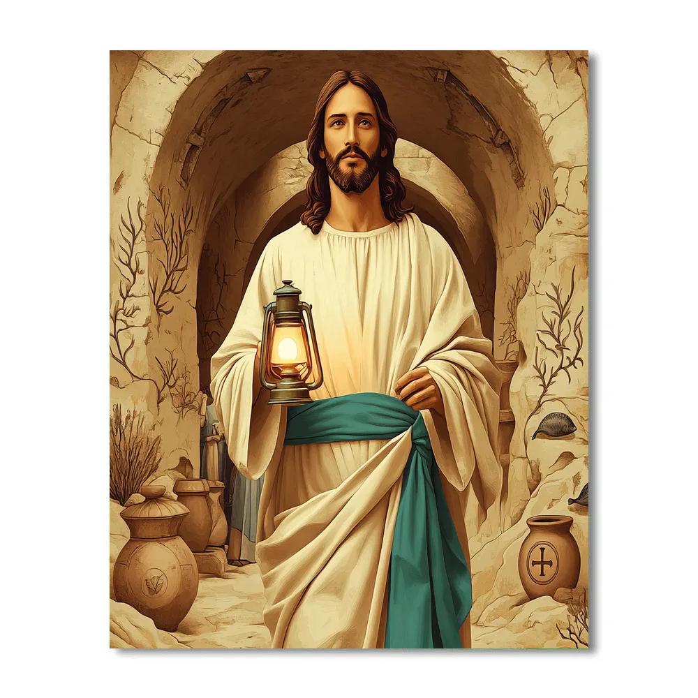 Jesus Lantern Of The Catacombs Number painting