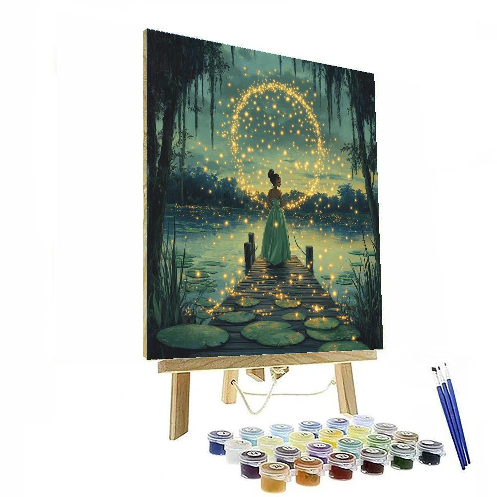 Tiana Firefly Star Waltz Disney Inspired Paint by numbers art