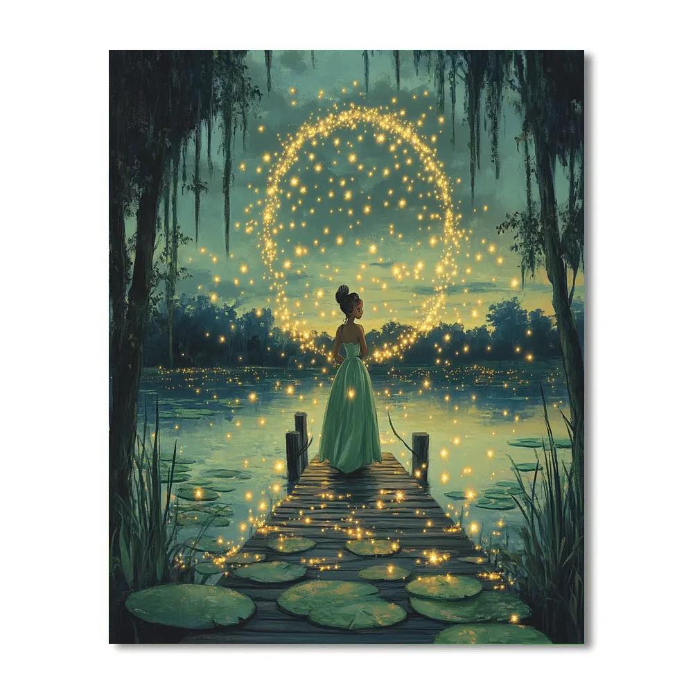 Tiana Firefly Star Waltz Disney Inspired Paint by numbers art