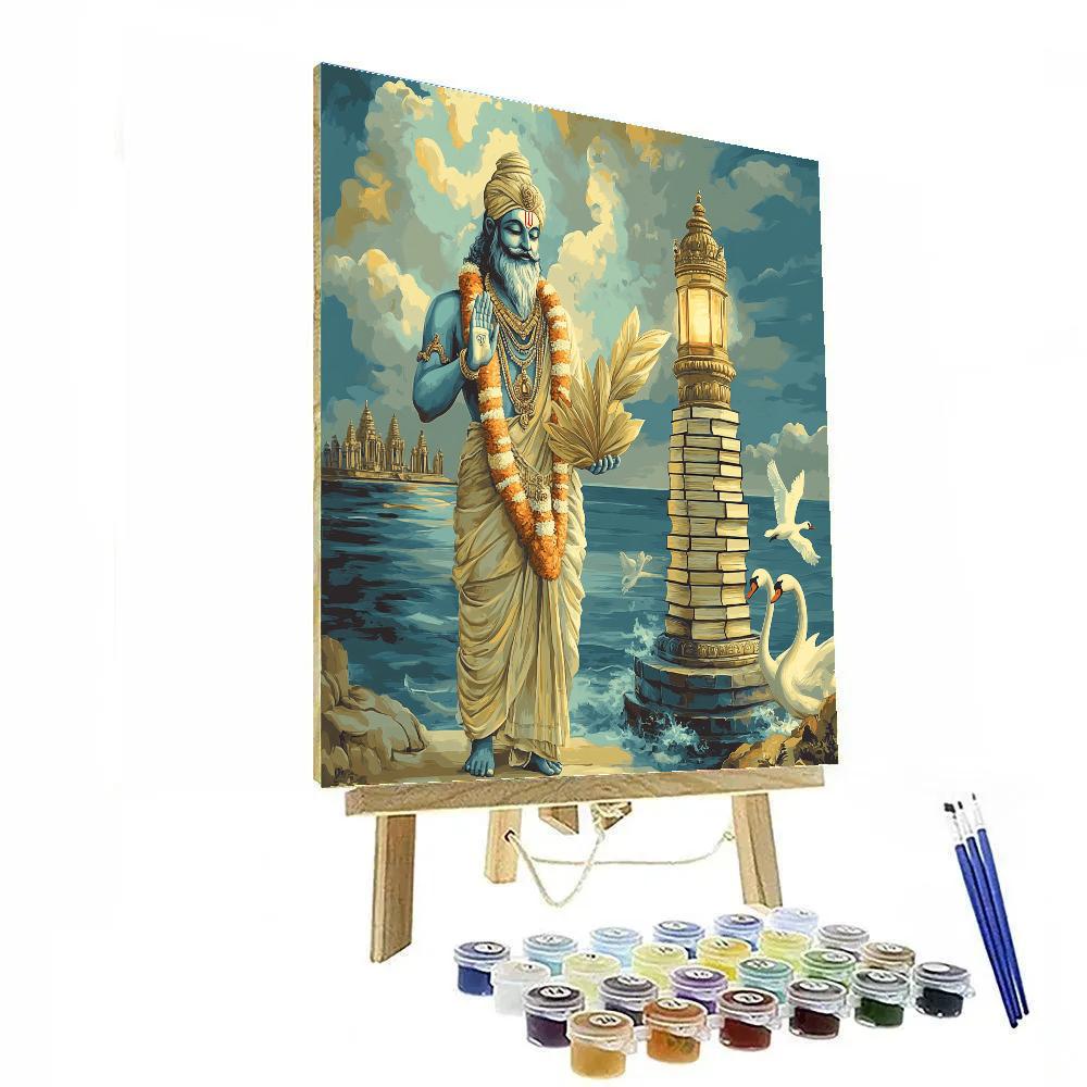 Brahma Manuscript Lighthouse Painting by numbers kit
