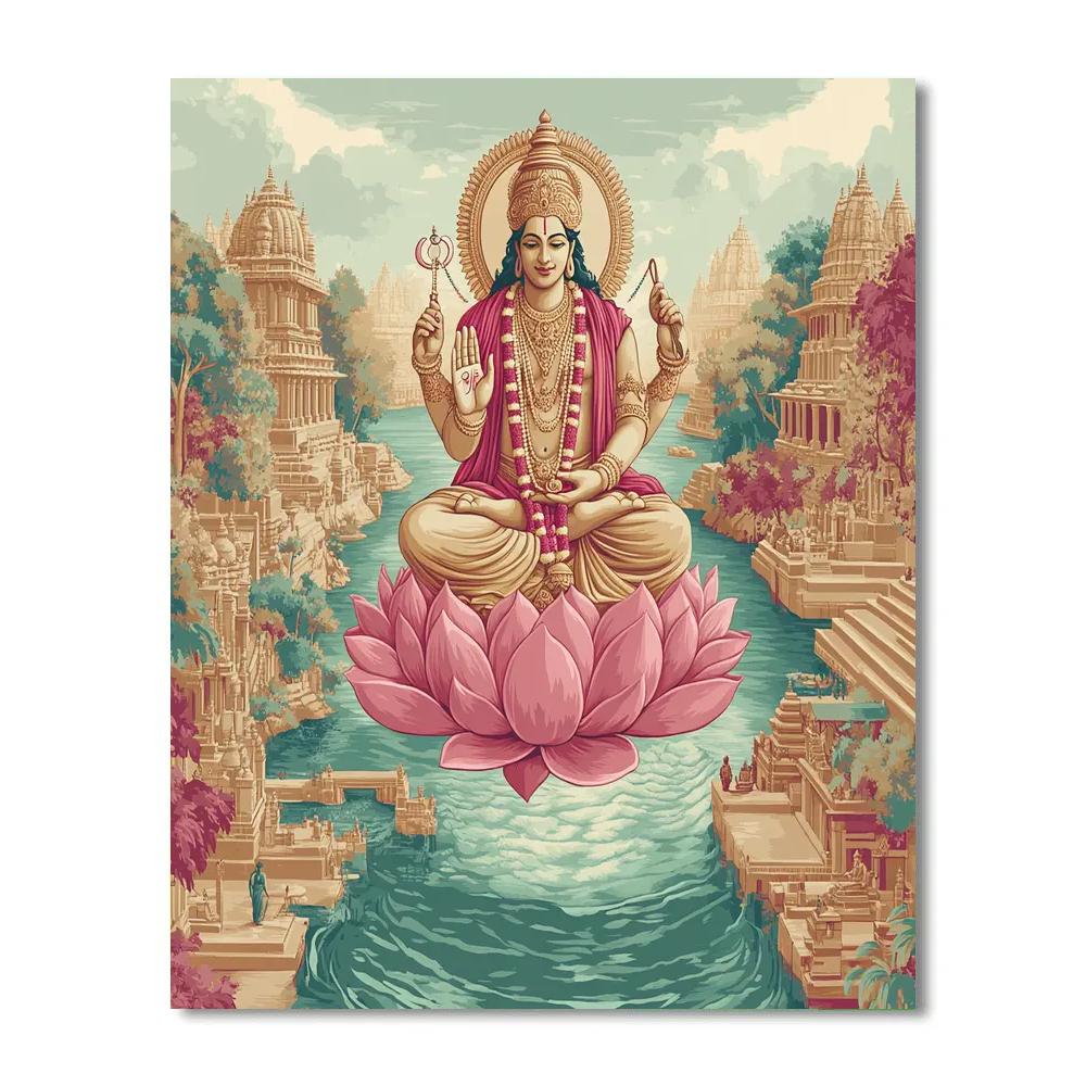 River Confluence With Brahma Blessing paint by numbers