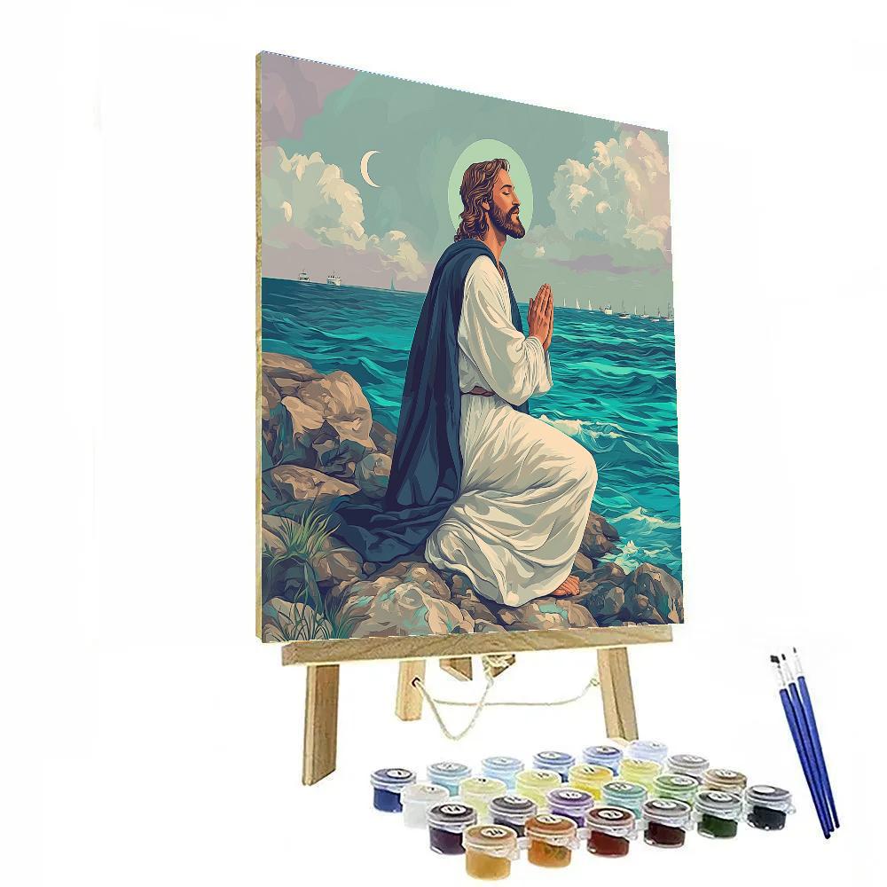 Galilee Shoreline Prayer Jesus Paint by numbers kits