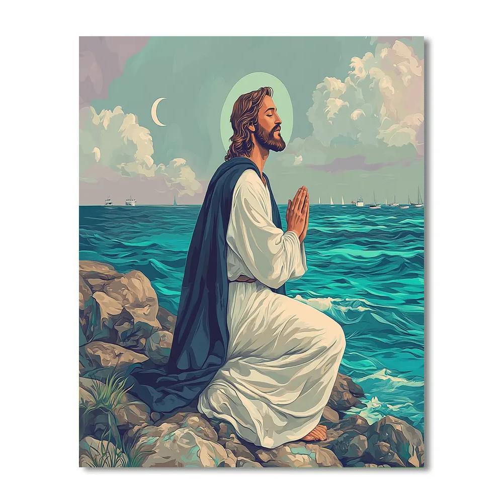 Galilee Shoreline Prayer Jesus Paint by numbers kits